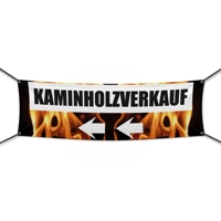 Kaminholz Verkauf Werbebanner, Banner in 6 Größen (2330)