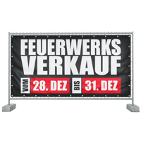 340 x 173 cm | Feuerwerksverkauf Bauzaunbanner (2170)