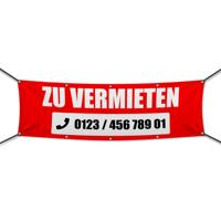 Zu vermieten Werbebanner, Banner in 6 Größen (4017)