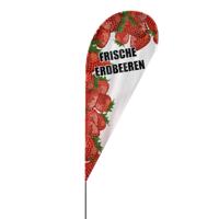 Erdbeeren Beachflag, 3 Modelle, 4 Größen (2650)