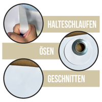 Runde Banner selbst gestalten in Wunschgröße, Textil Sun