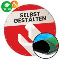 Runde Banner selbst gestalten in Wunschgröße, Textil Sun